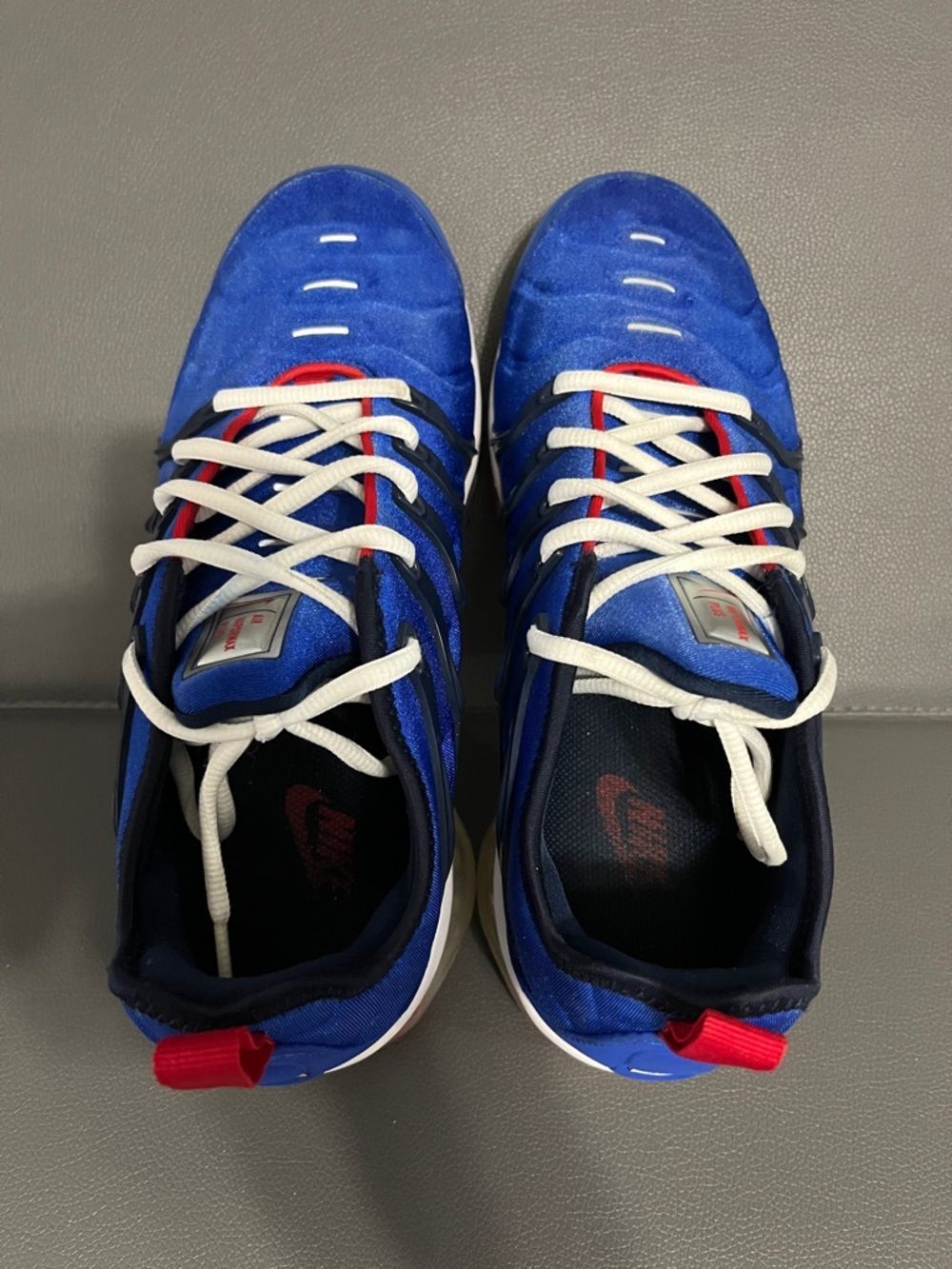 Nike VaporMax Plus Men's Blue with Red Accents - Picture 4 of 8